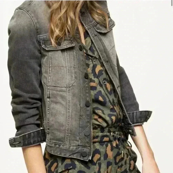 New Zadig & Voltaire Distressed Denim Jacket Sz M - Picture 1 of 12